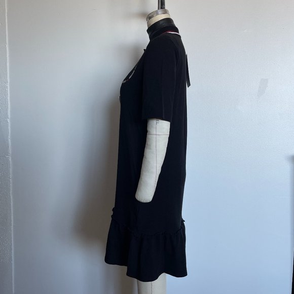 *SOLD* LOVE MOSCHINO Glittered printed stretch-cotton piqué tennis dress - Picture 6 of 15